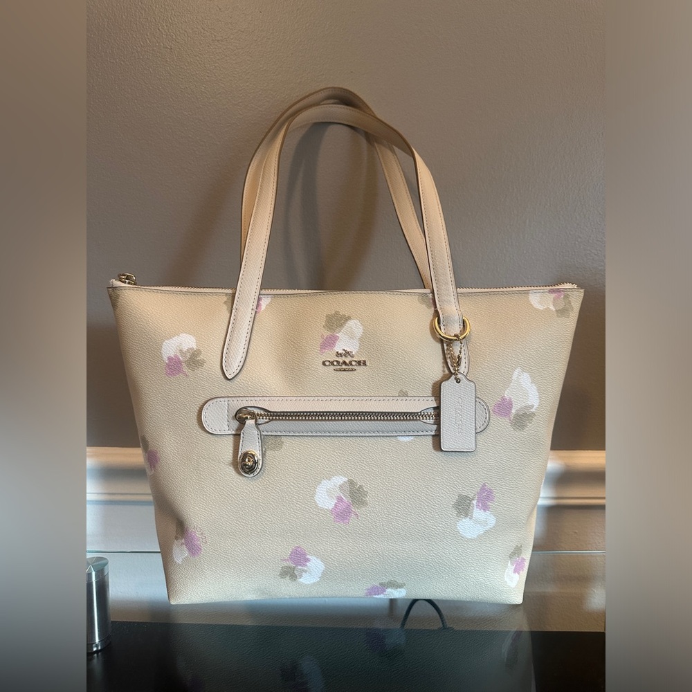 Coach flower tote bag